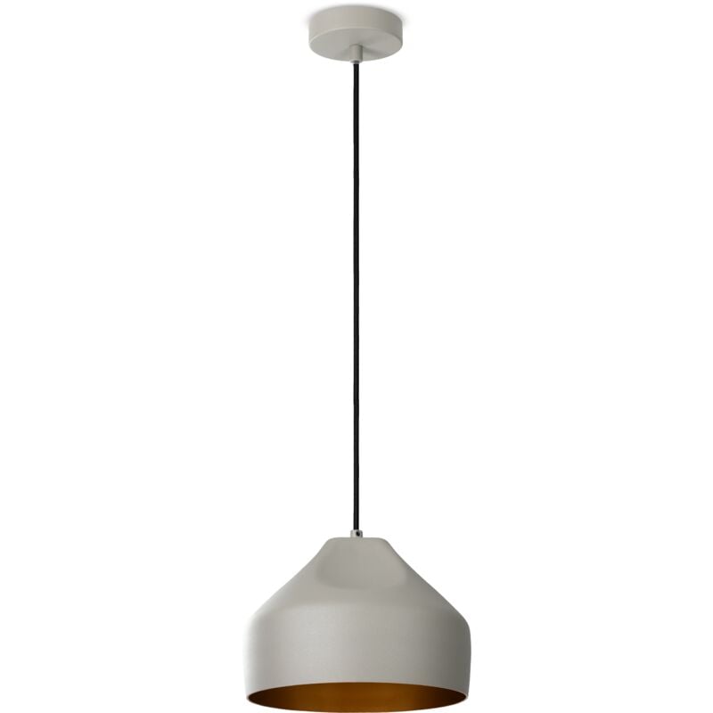 foto del prodotto sospensione soggiorno tavolo cucina 1,5m cavo in tessuto industriale luce a sospensione tipo 2, grigio oro paco home