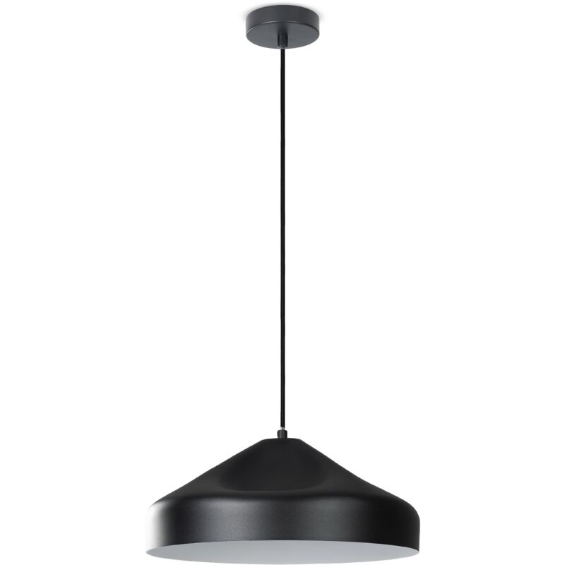 foto del prodotto sospensione soggiorno tavolo cucina 1,5m cavo in tessuto industriale luce a sospensione tipo 3, nero bianco paco home