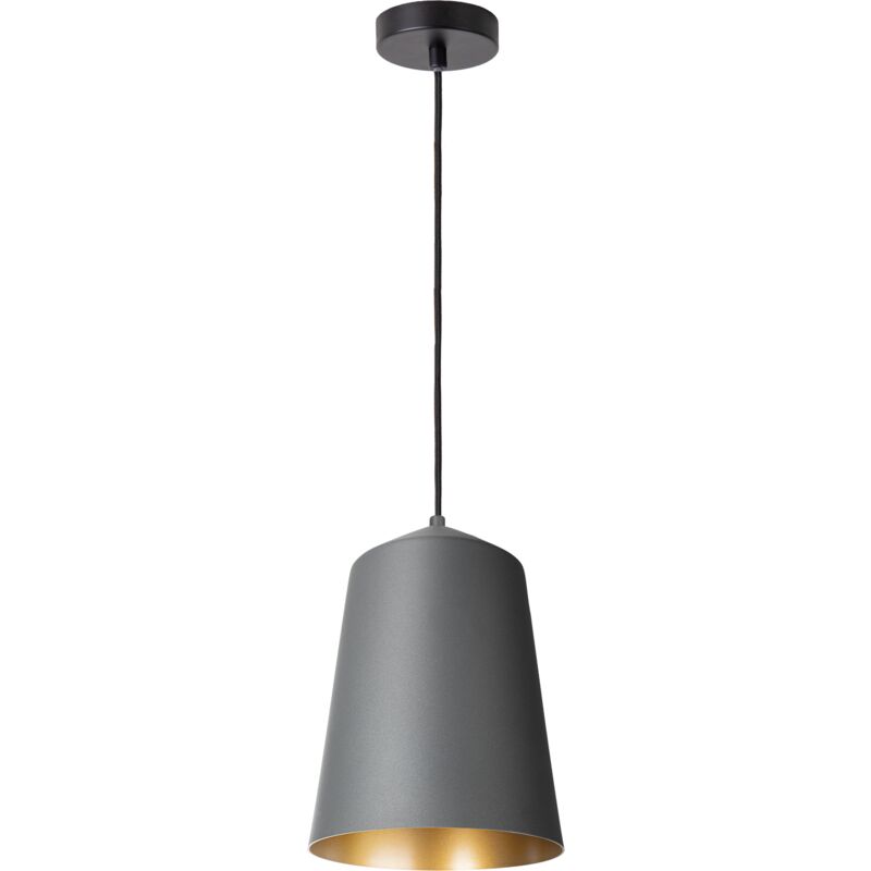 foto del prodotto sospensione soggiorno tavolo da pranzo cucina paralume industriale oro 19.5 cm , sospensione antracite paco home