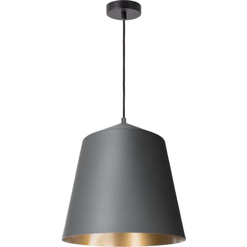 foto del prodotto sospensione soggiorno tavolo da pranzo cucina paralume industriale oro 32.5 cm , sospensione antracite paco home