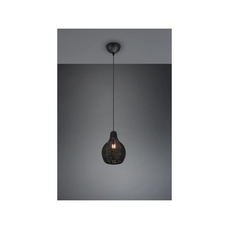 foto del prodotto sospensione sprout in sisal colore nero opaco r31291002