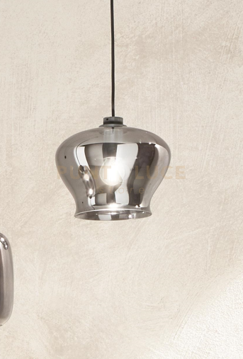 foto del prodotto sospensione verve 1 1 luce fume attacco e14 senza base d attacco d.21cm