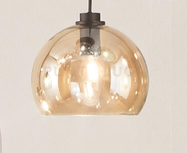 foto del prodotto sospensione verve 1 luce ambra attacco e14 senza base d attacco d.20,5cm h.18cm