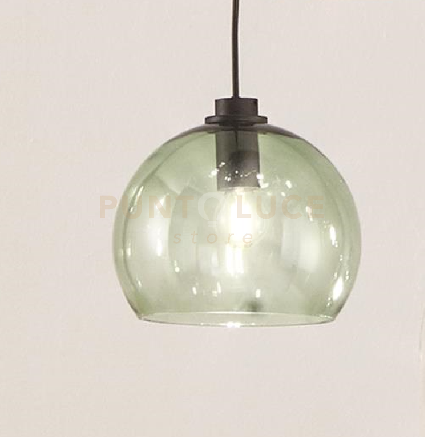 foto del prodotto sospensione verve 1 luce verde attacco e14 senza base d attacco d.20,5cm h.18cm