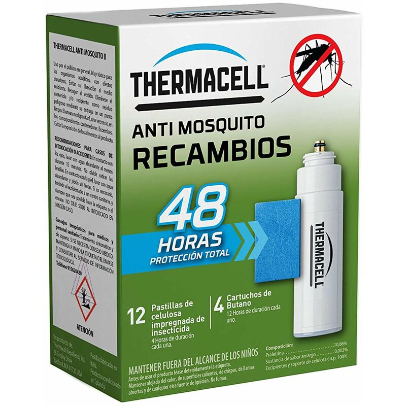 foto del prodotto sostituzione anti zanzare themacell 48 ore 12 pillole, cartuccia a 4 butano 