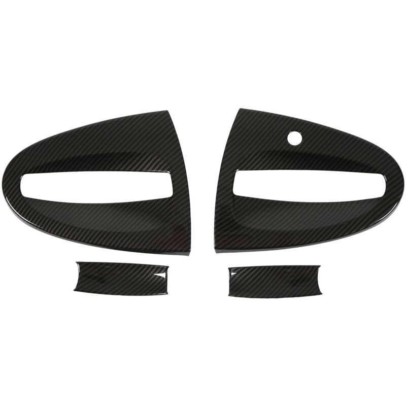 foto del prodotto sostituzione del rivestimento della ciotola della maniglia della porta esterna dell auto in stile fibra di carbonio 4 pezzi per smart fortwo w451
