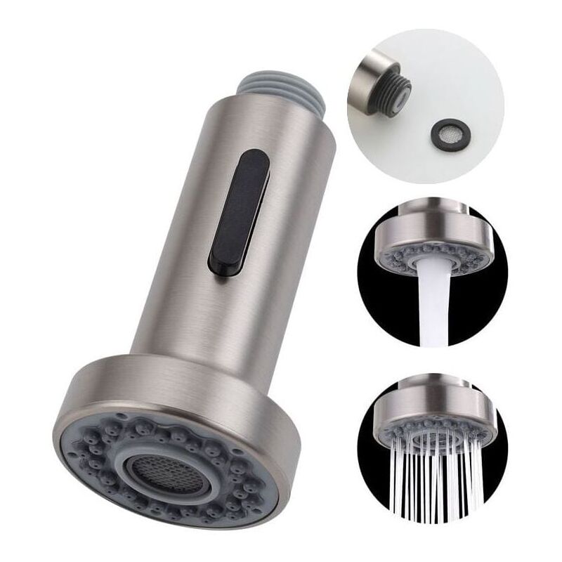 foto del prodotto sostituzione della testa del rubinetto modi per il rubinetto della cucina, g1 2', spazzolato