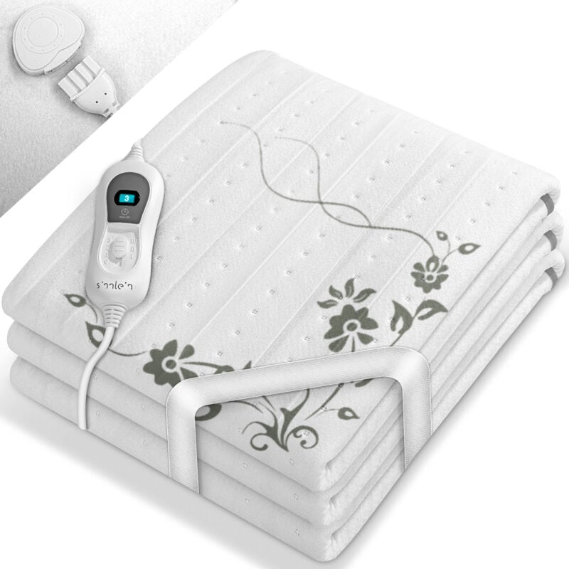 foto del prodotto sottocoperta elettrica termica 150x80cm con spegnimento automatico coperta riscaldante con 3 livelli di temperatura copertina riscaldata per il letto
