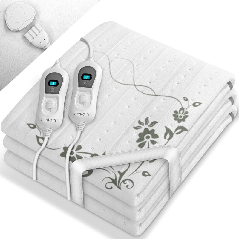 foto del prodotto sottocoperta elettrica termica 160x140cm con spegnimento automatico coperta riscaldante con 3 livelli di temperatura copertina riscaldata per il