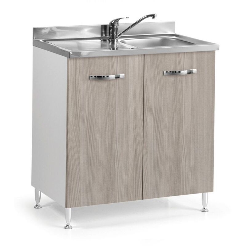 foto del prodotto sottolavello 2 ante 80 cm con lavello incluso colore olmo