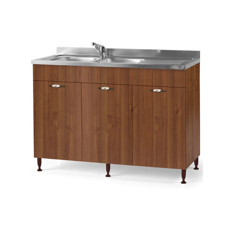 foto del prodotto sottolavello cucina componibile con ante 120 cm noce