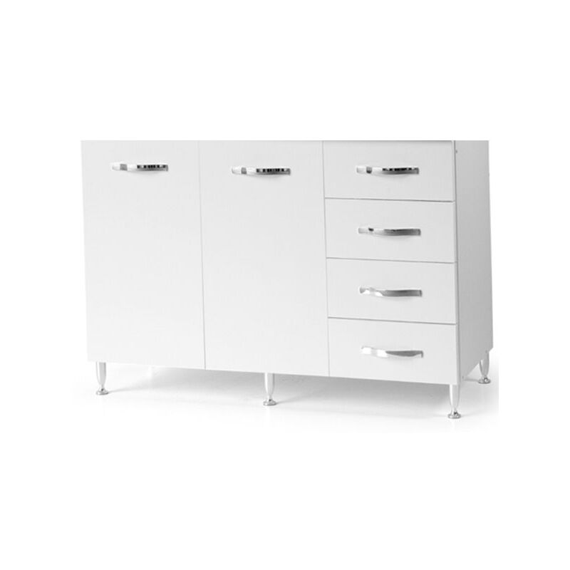 foto del prodotto sottolavello cucina montato con ante 120 cm bianco