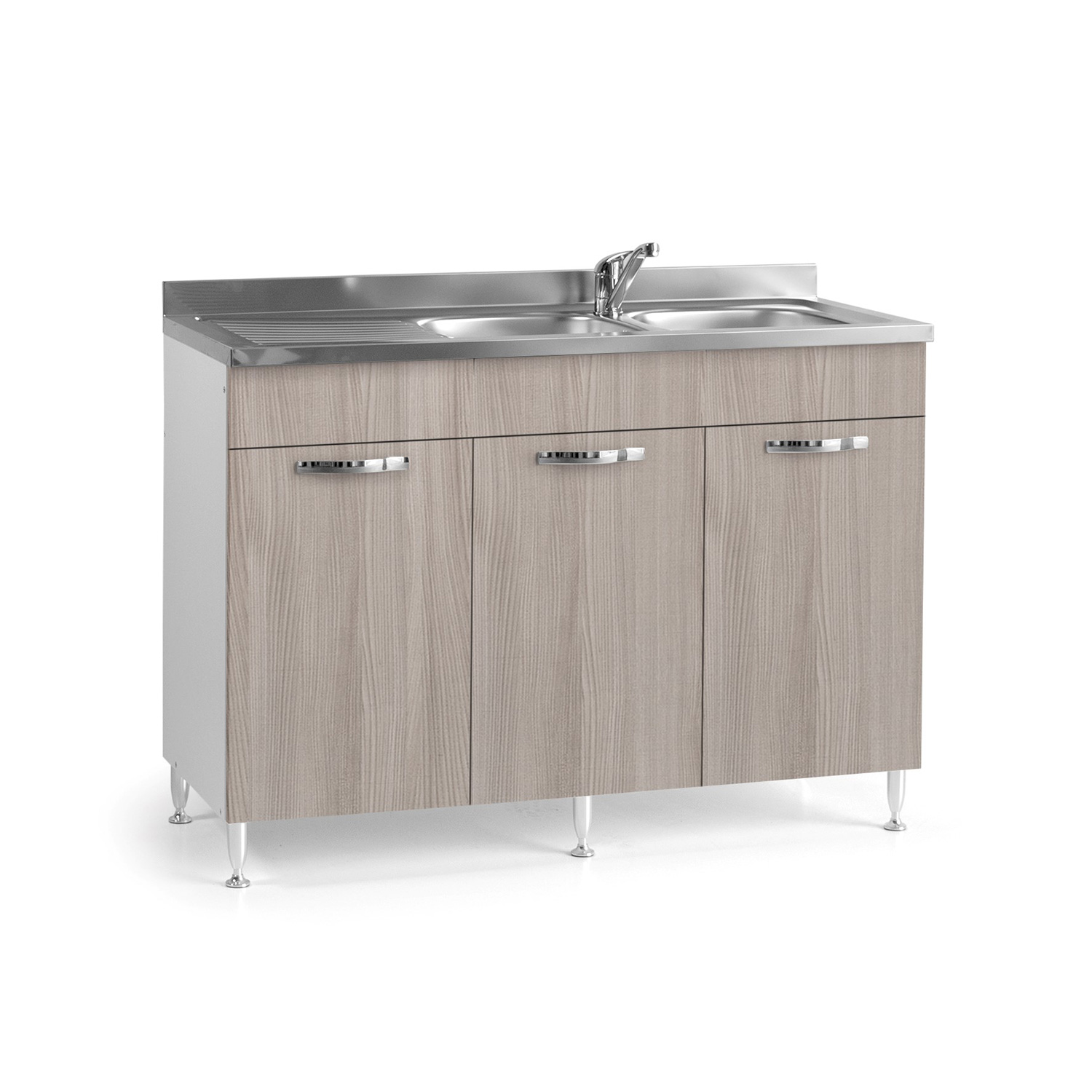 foto del prodotto sottolavello da cucina 3 ante olmo reversibile cm 120x50xh 85