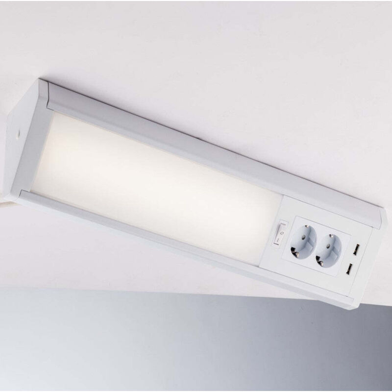 foto del prodotto sottopensile led habilis bianco 15w luce naturale con presa schuko e usb