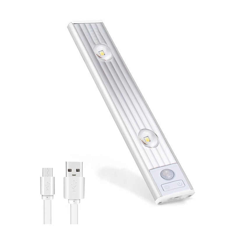 foto del prodotto sottopensile ultra slim a led cob 30 cm plafoniera magnetica ricaricabile usb con sensore di movimento
