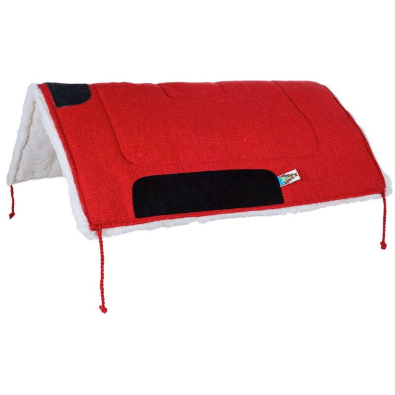 foto del prodotto sottosella western basic imbottito in tinta unita con rinforzi in pelle - nero