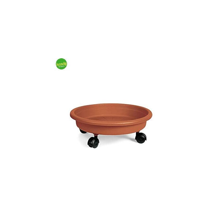 foto del prodotto sottovaso con ruote terracotta 32 cm