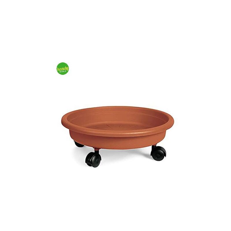 foto del prodotto sottovaso con ruote terracotta 40 cm