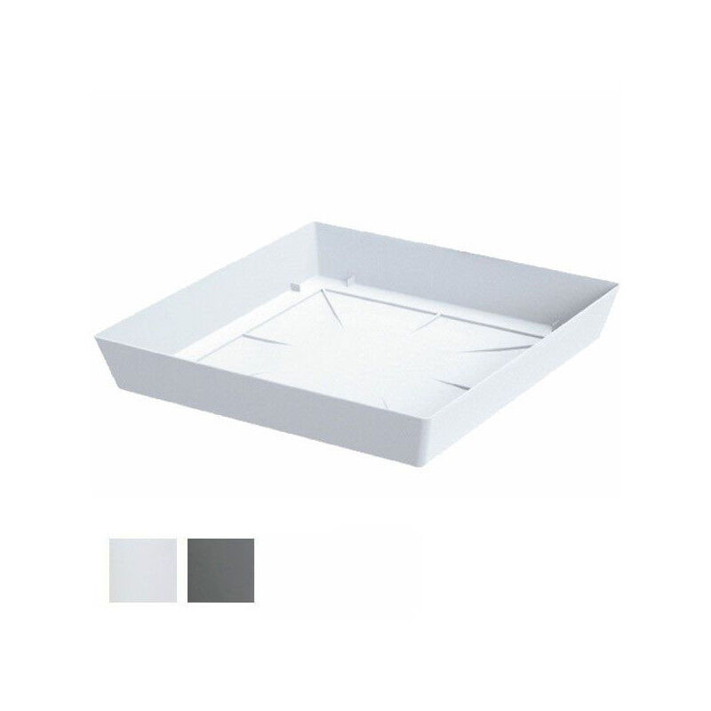 foto del prodotto sottovaso lofly low quadro bianco 20x20 pplast