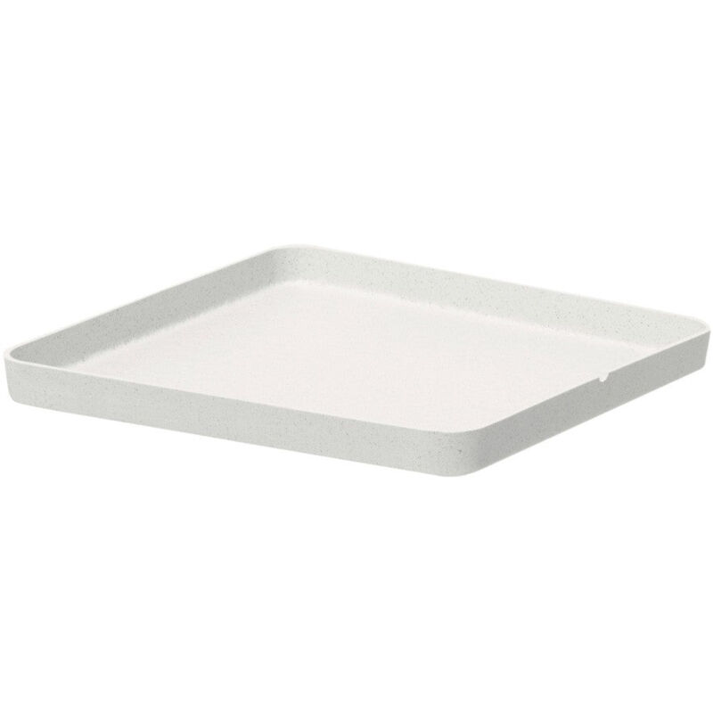 foto del prodotto sottovaso matter quadrato in plastica 100 riciclata da esterno per fiori e piante antracite