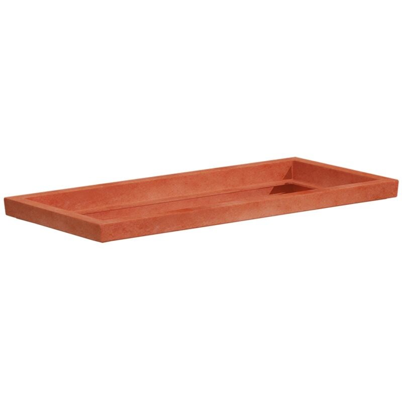 foto del prodotto sottovaso per fioriera rettangolare in resina per piante e fiori made in italy da esterno 97 x 42 per vaso da 100 cm antracite