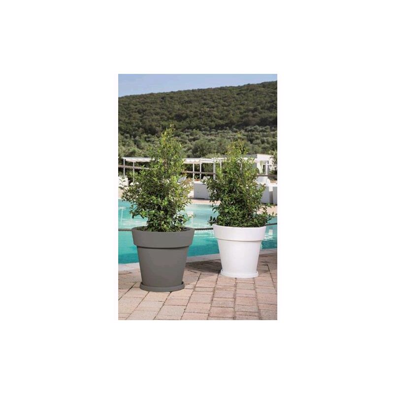 foto del prodotto sottovaso per piante giardino mod.gemma diam. cm. 50 bianco