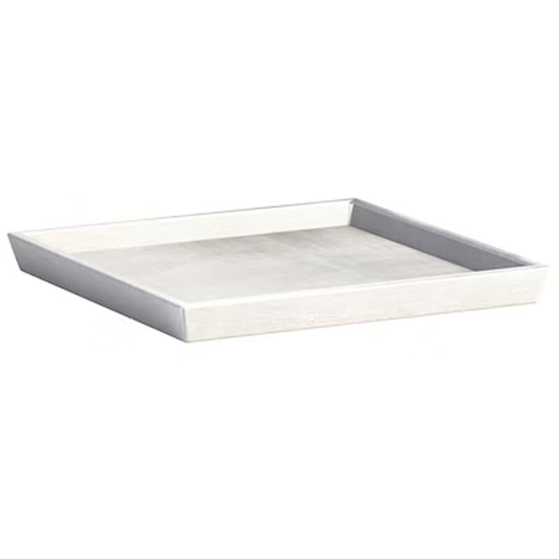 foto del prodotto sottovaso quadrato grigio chiaro 40cm ecopots