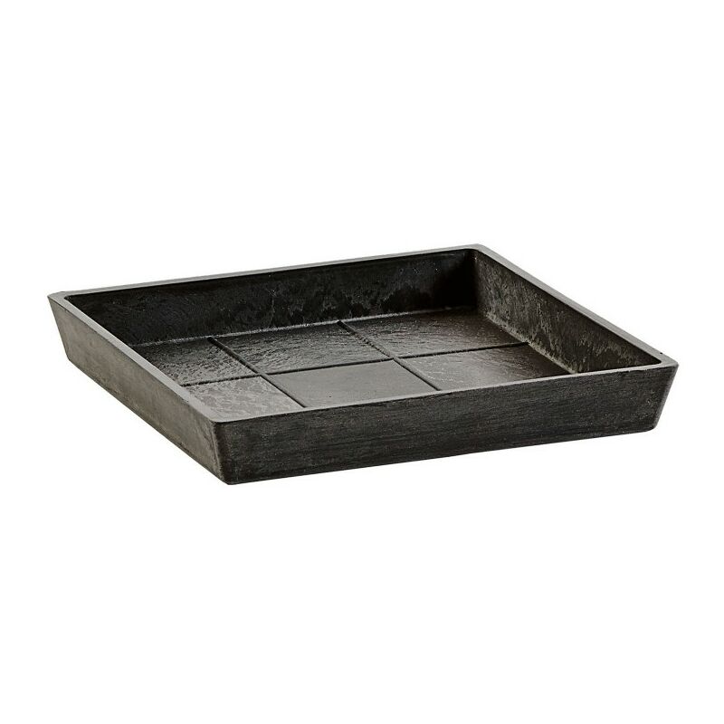 foto del prodotto sottovaso quadrato rotterdam grigio scuro 18cm ecopots