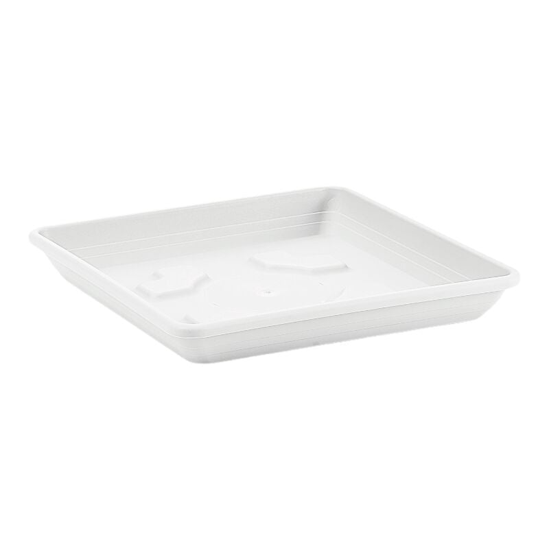 foto del prodotto sottovaso quadrato sottofioriera in plastica anthea 16 cm veca vari colori color bianco