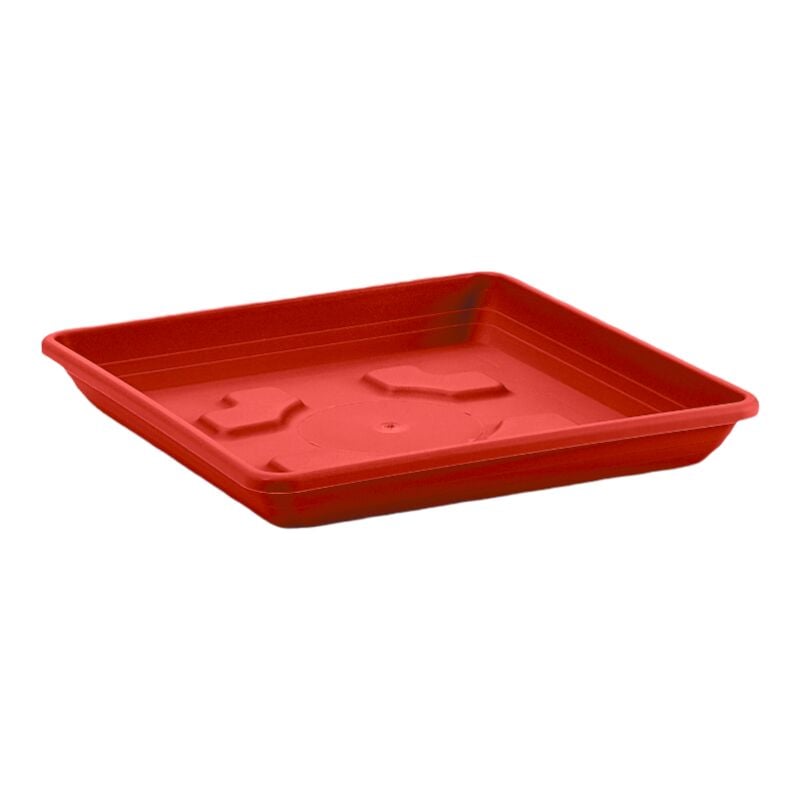 foto del prodotto sottovaso quadrato sottofioriera in plastica anthea 36 cm veca vari colori color rosso j