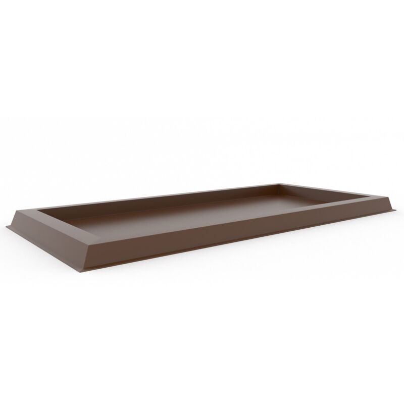 foto del prodotto sottovaso rettangolare 108,5x49 cm per vaso fioriera mod. matera colore bronzo