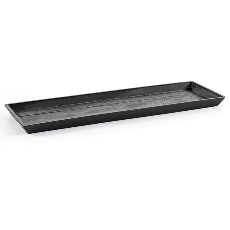 foto del prodotto sottovaso rettangolare nero 55cm ecopots