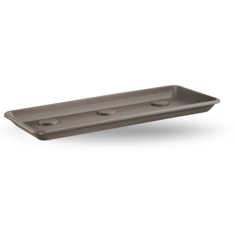 foto del prodotto sottovaso rettangolare sottofioriera in plastica anthea 50 cm veca 50x25 color avana