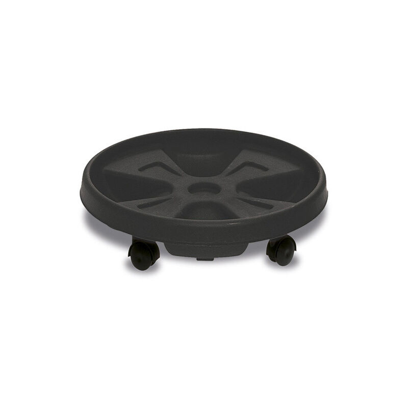 foto del prodotto sottovaso roller con ruote d30 antracite stefanplast