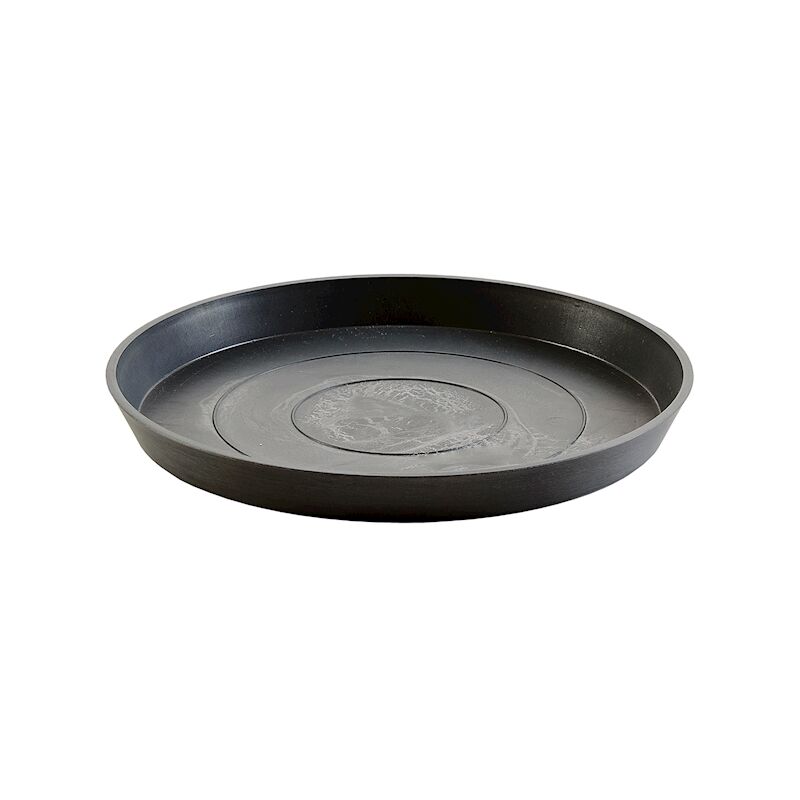 foto del prodotto sottovaso rotondo amsterdam d18x2,5cm grigio scuro ecopots