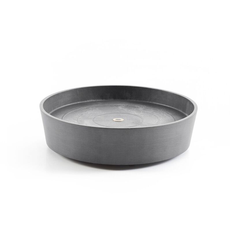 foto del prodotto sottovaso rotondo amsterdam d29x3cm grigio ecopots