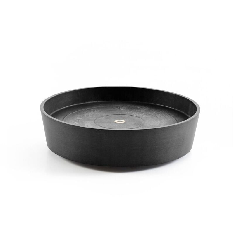 foto del prodotto sottovaso rotondo amsterdam d29x3cm grigio scuro ecopots