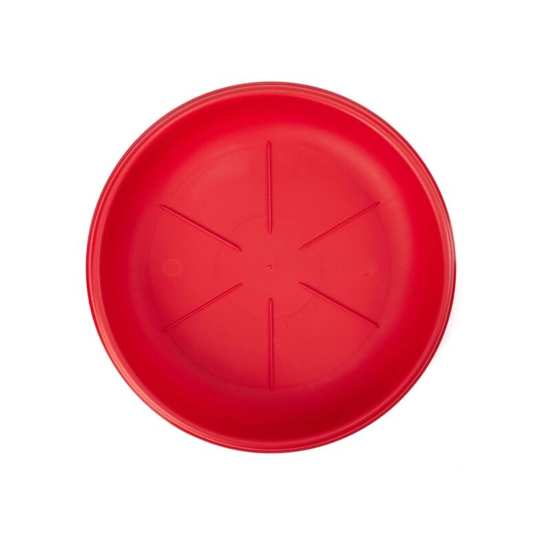 foto del prodotto sottovaso rotondo d. 26 rosso corallo