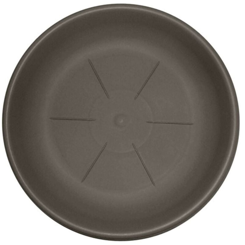 foto del prodotto sottovaso tondo terra fly hedera col. cappuccino cm. 26