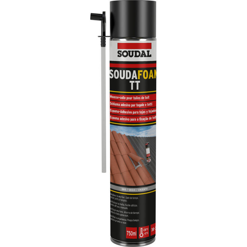 foto del prodotto soudafoam tt bomboletta 750 ml schiuma tegole manuale