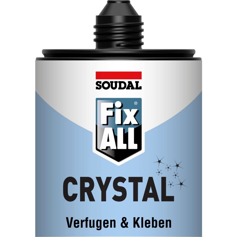 foto del prodotto soudal 282.204,2 cm fix all crystaladesivo sigillante, bianco, 290 ml