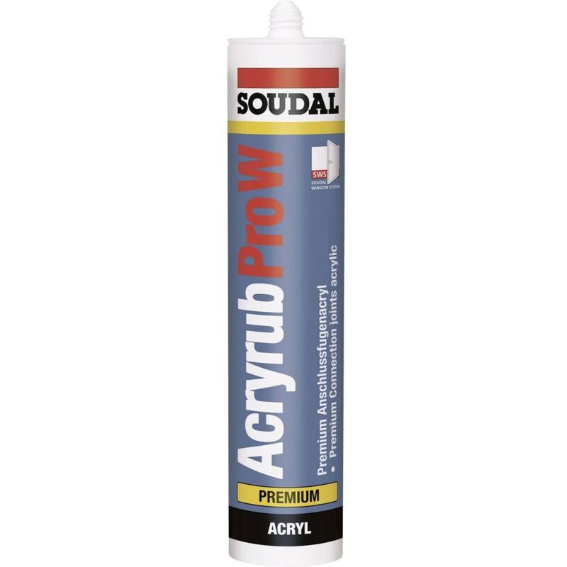 foto del prodotto soudal acryrub pro w acrilico colore nero 9203 310 ml