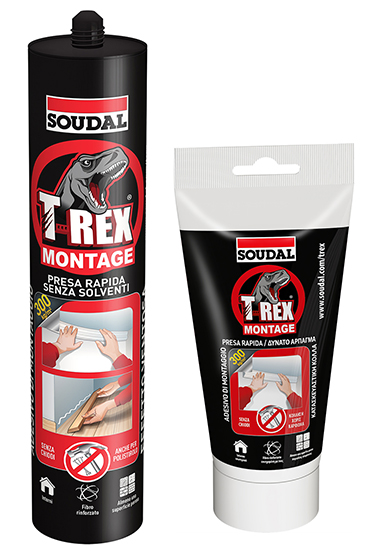 foto del prodotto soudal adesivo montaggio t rex effetto ventosa gr.380 bianco