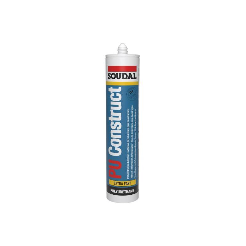 foto del prodotto soudal adesivo poliuretanico pu construct d4 310 ml marrone