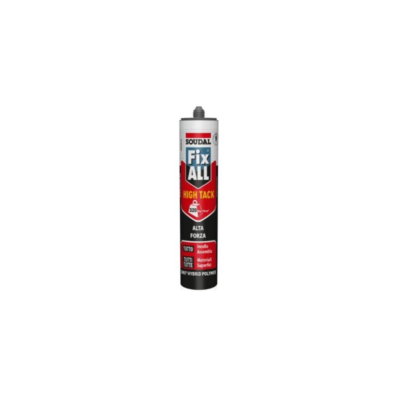 foto del prodotto soudal fix all high tack adesivo sigillante resistente acqua bianco 290 ml