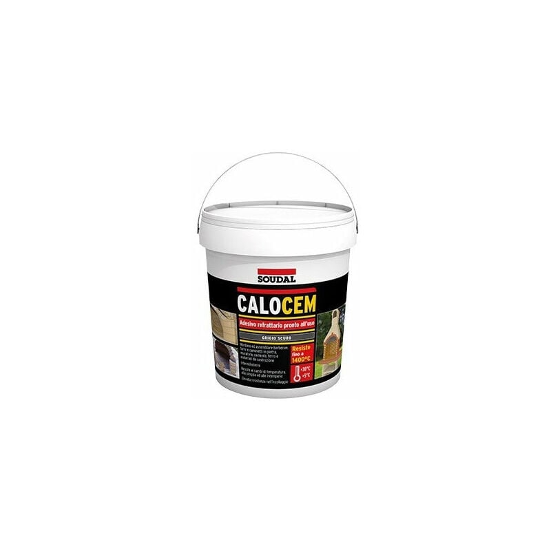 foto del prodotto soudal mastice refrattario per montaggio di barbecue e forni in muratura secchio 2,5 kg