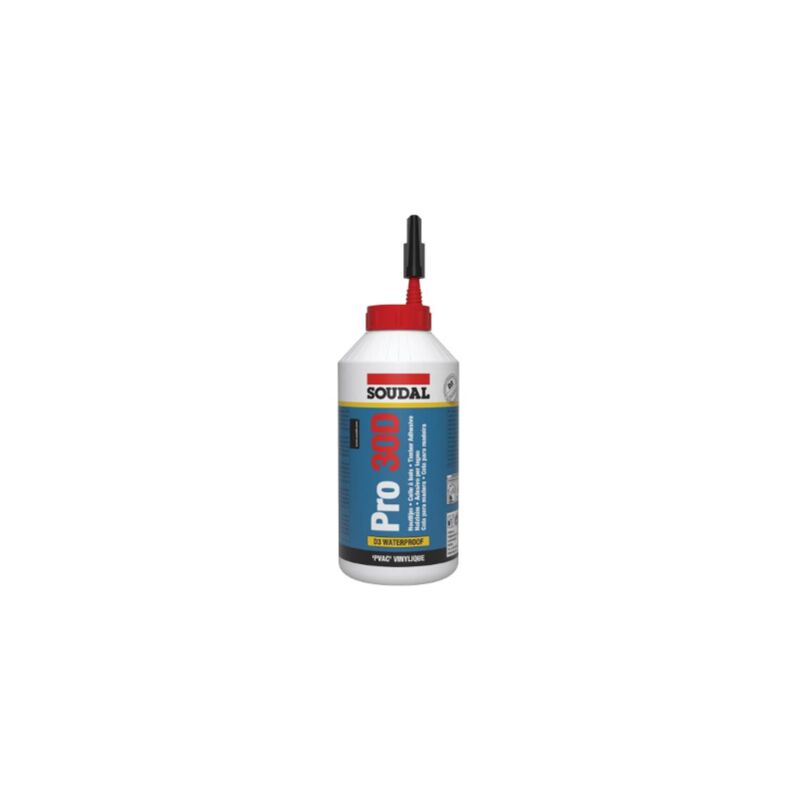 foto del prodotto soudal pro 30d adesivo per legno colla d3 resistente acqua pvac 750 gr 750 gr