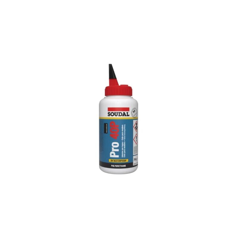 foto del prodotto soudal pro 40p adesivo per legno pu colla resistente acqua d4 750 gr