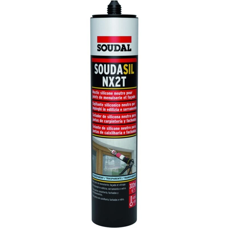 foto del prodotto soudal silicone neutro per edilizia ''soudasil nx2t'' ml. 300 - trasparente