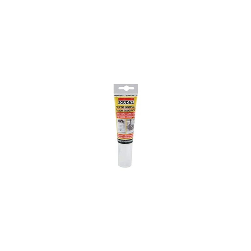 foto del prodotto soudal silicone universale in blister 60 ml trasparente